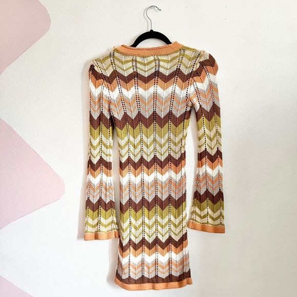 Retro Crochet Dress, Festival Boho 70s Inspired‎ Coastal Cowgirl XS - Picture 2 of 5